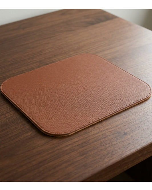 Bwkxg Reversible PU Leather Cork Mouse Pad Clay Brown - Lifestyle view