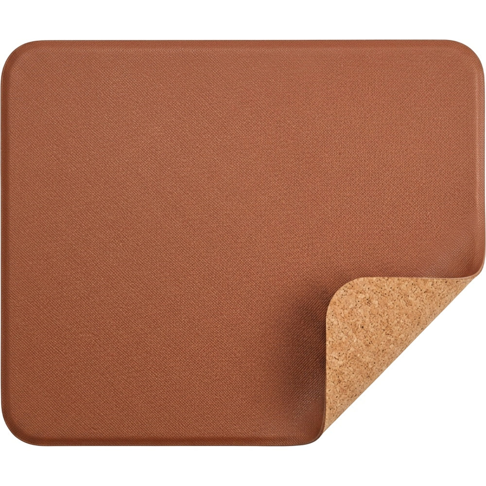Bwkxg Reversible PU Leather Cork Mouse Pad Clay Brown - Product view